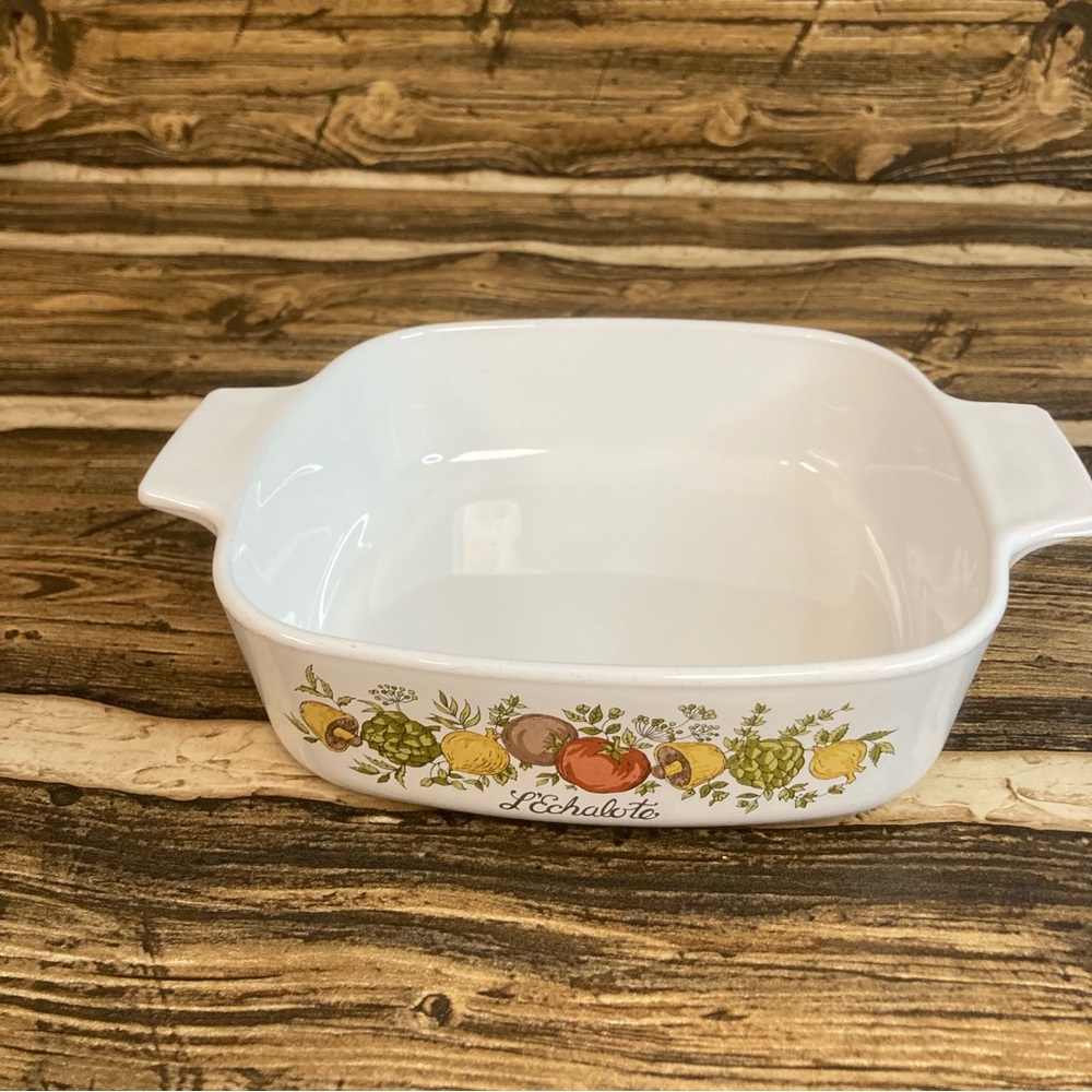 Corning Ware Spice of Life L’ Echalote 1 quart casserole dish 🥦🧅🍅🧄